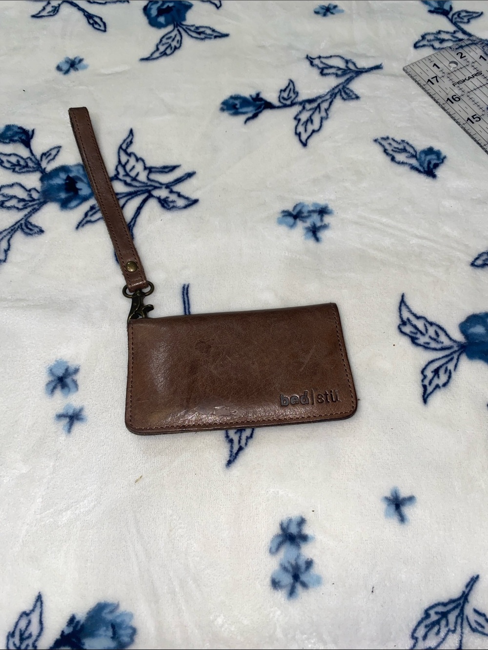 BED|STU Brown Leather Wristlet Clutch
